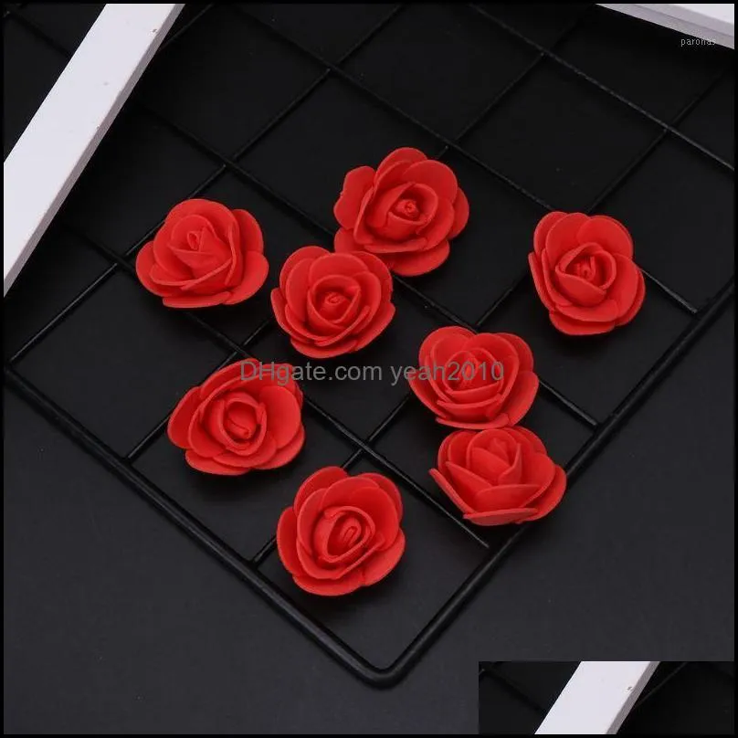 Decorative Flowers & Wreaths 500pcs Mini PE Foam Artificial Rose Heads Wreath DIY Candy Box Material Bear Handmade Wedding Home