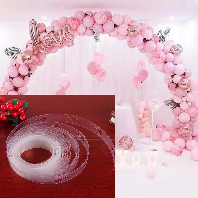 Party Decoration 2 Pcs 10m Double Hole Balloon Chain Ballons Accessories Irregular Meter Birthday Decorations Kids Children's Toys