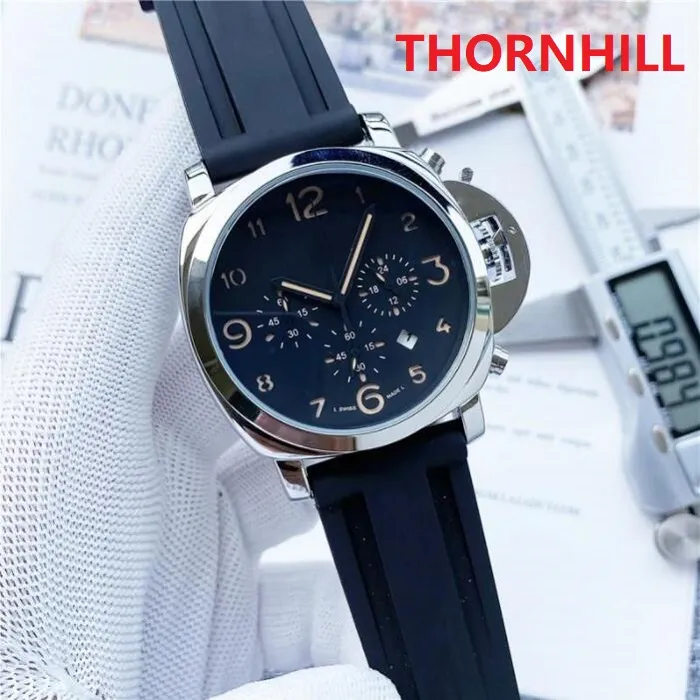 Wristwatches High Quality Full Functional Leather Watches Japan Quartz Movement Men Watch Waterproof Montre De Luxe Gifts