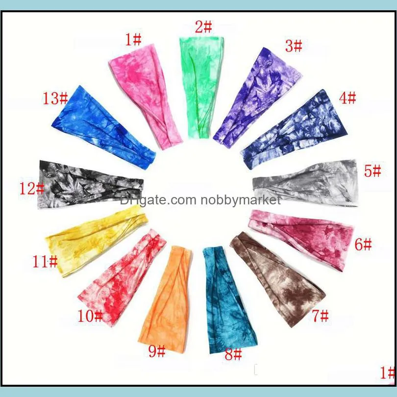 Cotton Tie Dye Cycling Yoga Sport Sweat Headband Men Sweatband For Men Women Yoga Hair Bands Head Sweat Bands Sports Safety