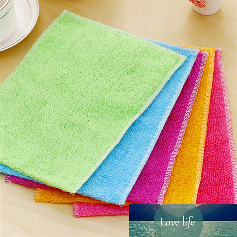 1pc Kitchen Anti-grease Wiping Rags Efficient Bamboo Fiber Cleaning Cloth Home Washing Cloth Dish Multifunctional Cleaning Tools