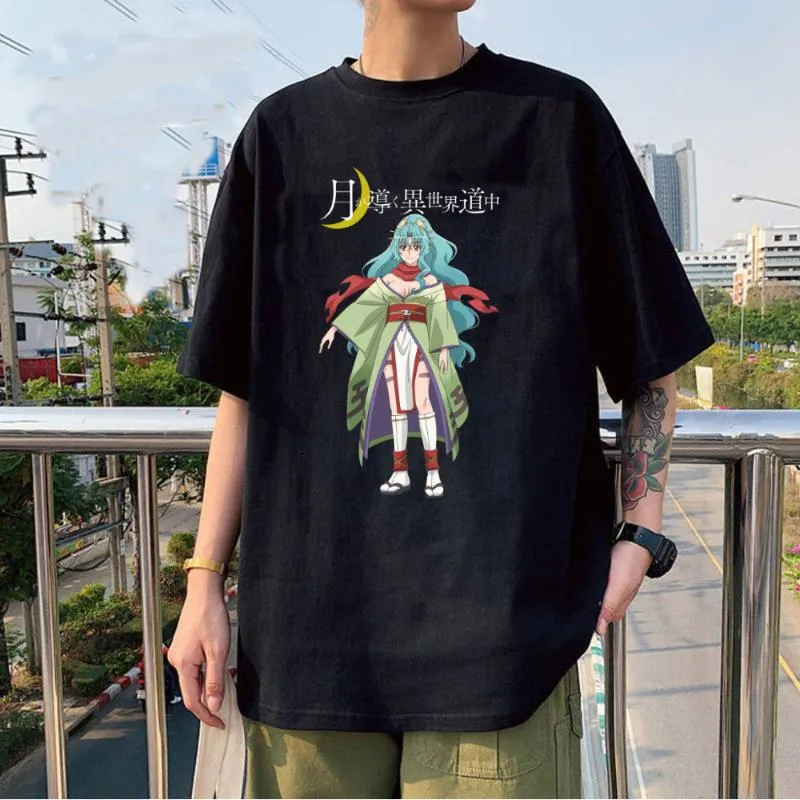 メンズTシャツTsukimichi Moon-Lit Fantasy Anime Tシャツ半袖ラウンドネックカジュアル男性とフェムル