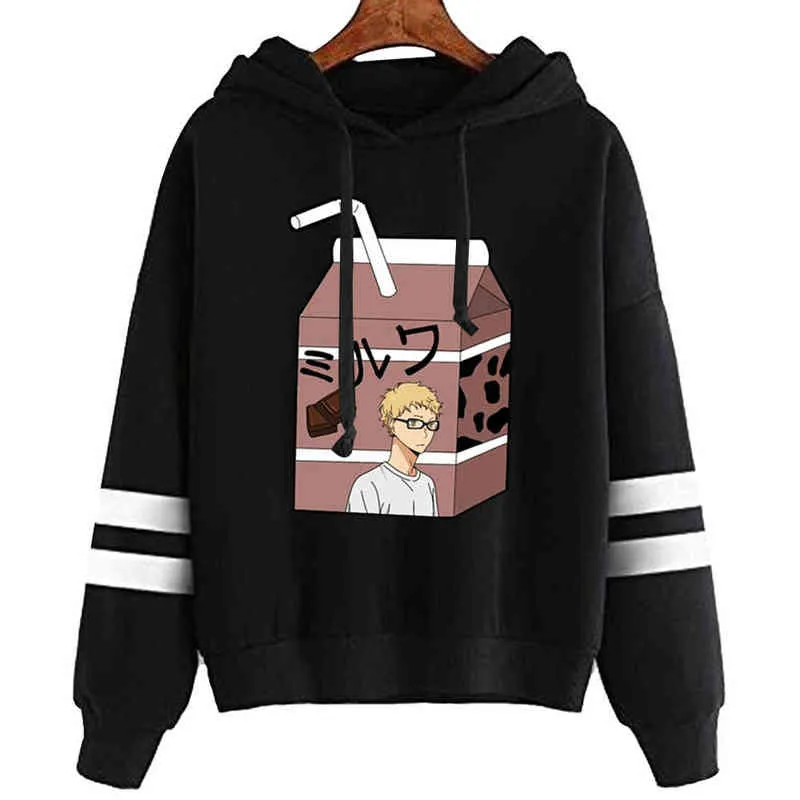 Anime Haikyuu Cosplay Giacche Vestiti Costumi Harajuku Felpa Karasuno High School Pullover Giacca con cappuccio Abbigliamento sportivo Y1213