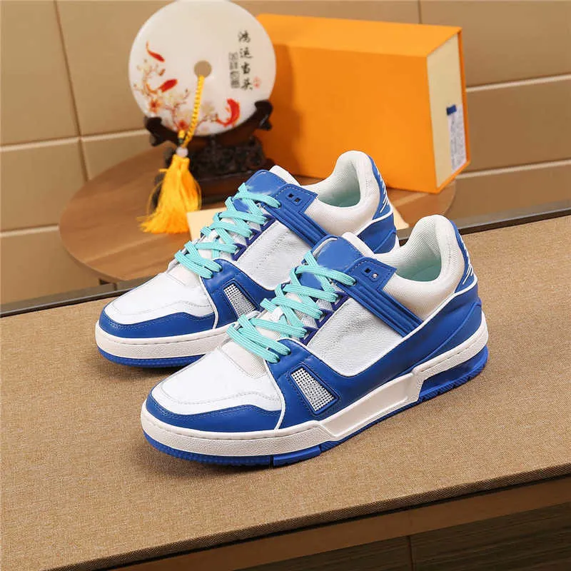 2022 Scarpe eleganti firmate di lusso Trainer Sneakers nere blu Sneakers in denim Sneakers basse di buona qualità con scatola