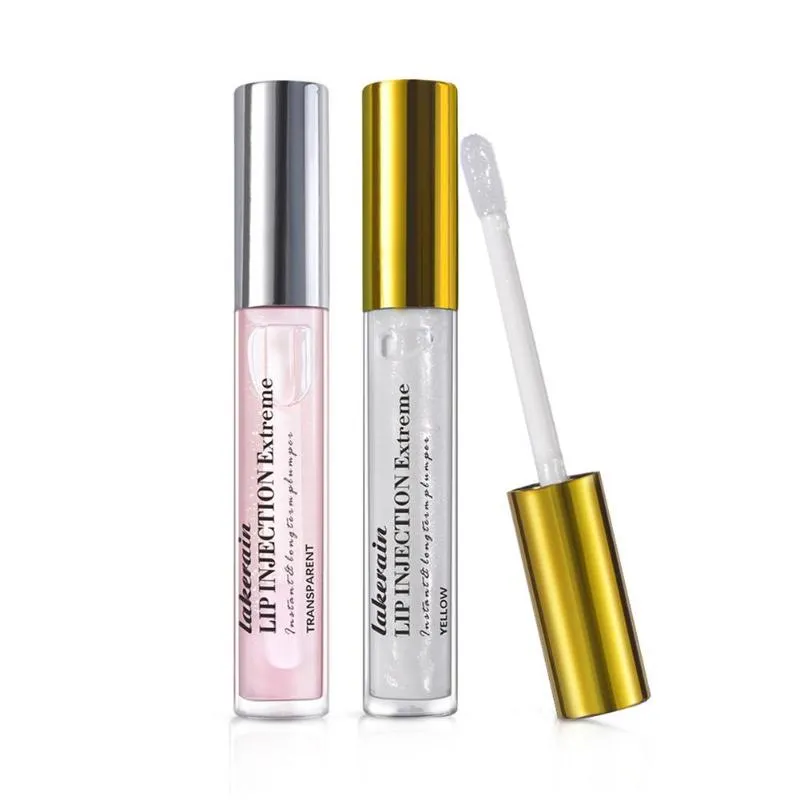 Lip Gloss 2pcs Instant Volumising Lips Plumper Repairing Reduce Fine Lines Mask Long Lasting Moisturizer Care Oil Sexy Plump Serum