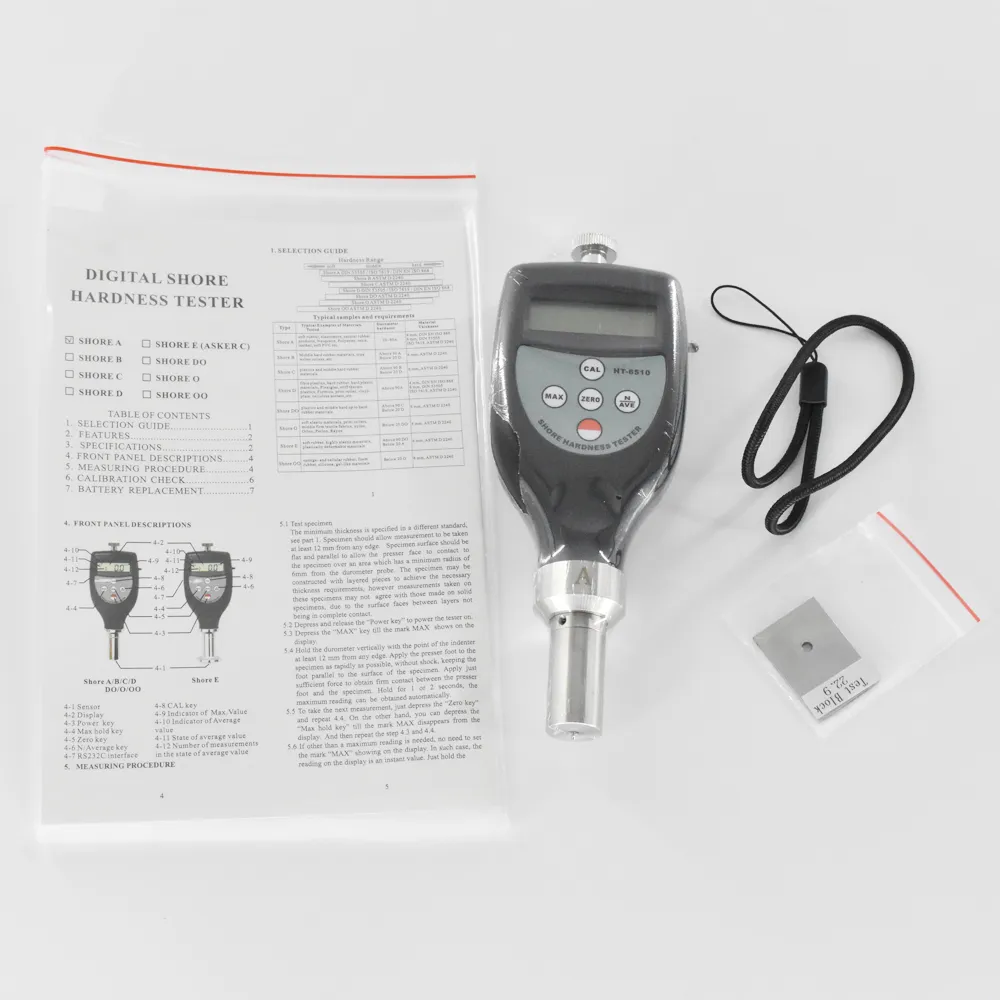 Tester twardości HT-6510A Handheld sztywny plastik miernik twardości cyfrowy durometr