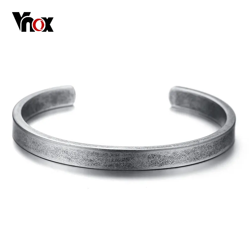 Vintage Viking Cuff Bracelets Bangles for Men Women Simple Classic Pulseras hombre Stainless Steel Male Jewelry
