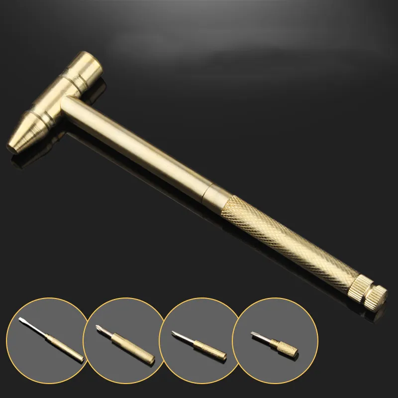 5 In 1 Mini Iron Hammer Portable Metal Hammer Screwdriver Multifunctional Household Tool 17CM