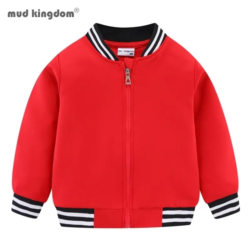 Mudkingdom Ragazze Ragazzi Giacca da baseball Quick-dry Plain Bambini Primavera Autunno Vestiti per Ragazzo Capispalla Zip Up Allentato 211204