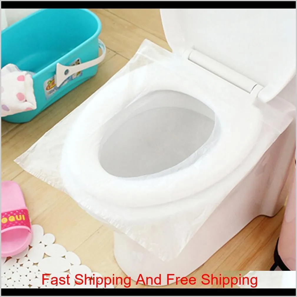10 pcs/lot travel disposable toilet seat cover mat 100% waterproof toilet paper pad bathroom accessories set