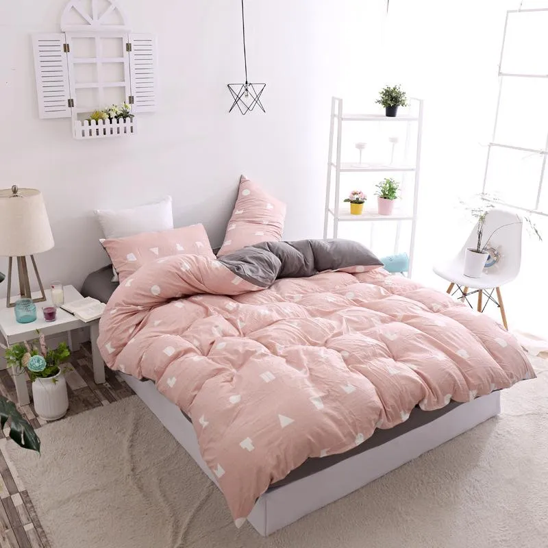 Set di biancheria da letto Set di motivi geometrici Fashion AB Design Skin-Friend Copripiumino in tessuto di cotone Federe per lenzuola Enjoy Soft Night Oceania