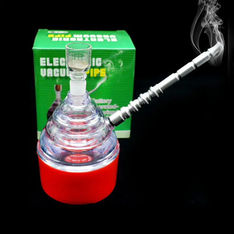 Elektronisches Vakuumrohr Kreativer elektrischer Wasserleitung Hukahn Shisha tragbare Raucherpfeife für Kraut Tabak Heißer Verkauf C0310