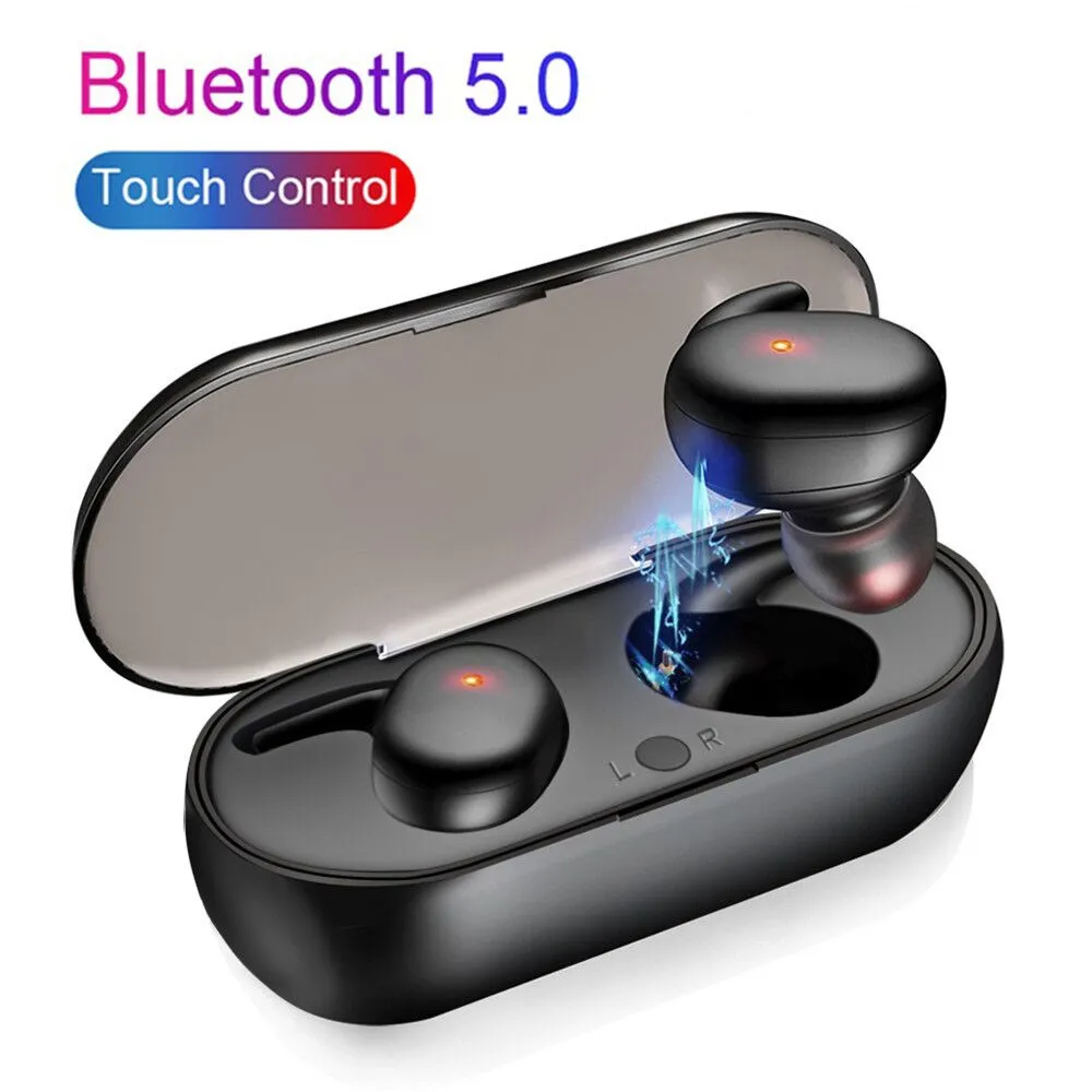 Y30 TWS słuchawki bluetooth 5.0 Mini bezprzewodowe słuchawki douszne sterowanie dotykowe Sport w uchu Stereo bezprzewodowy zestaw słuchawkowy do telefonów komórkowych słuchawki z pudełkiem