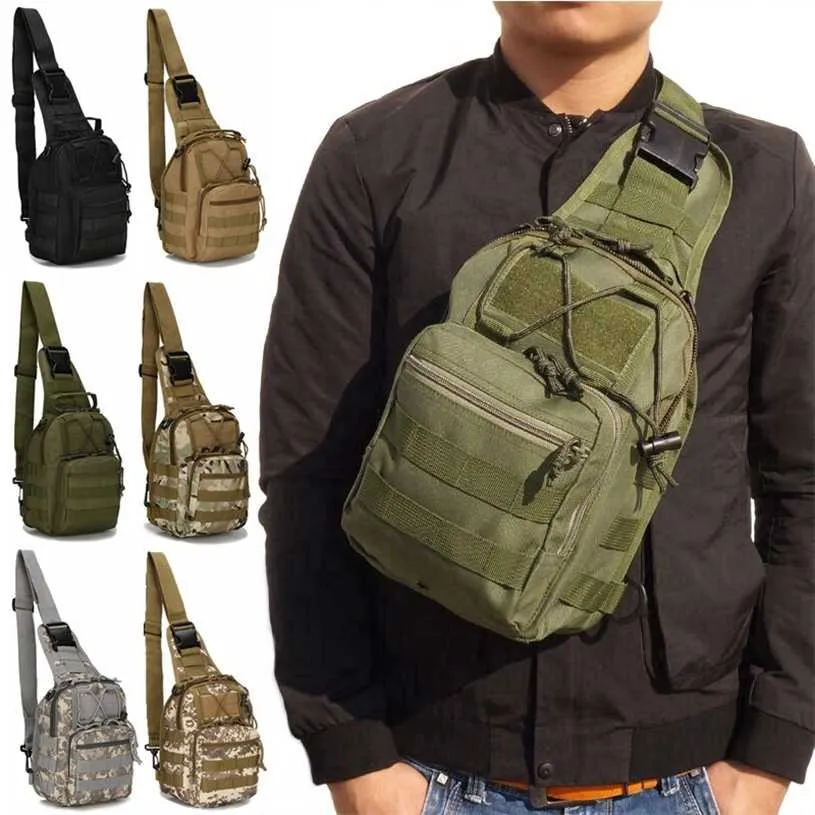 Militär taktisk molle väska utomhus sport armé airsoft axel pack rese trekking fiske vandring jakt camping ryggsäck 220104
