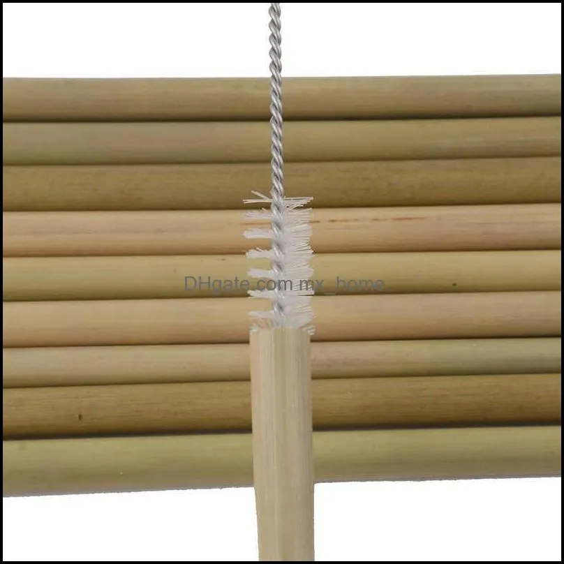 Arts and Crafts Bamboo Straw Reusable Eco Friendly Hcrafted Natural Drinking Straws Cleaning Brush OOE4181 V9G6