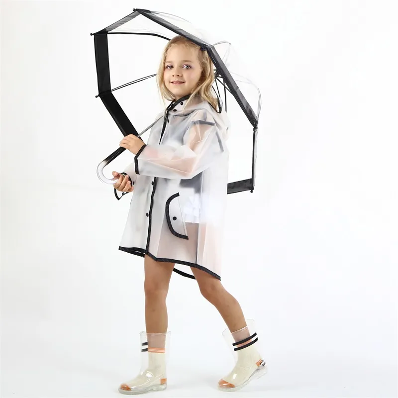 Celveroso crianças transparência impermeável chuva casaco meninos roupas moda moda capa chuva crianças meninas meninas casaco casaco 548 y2