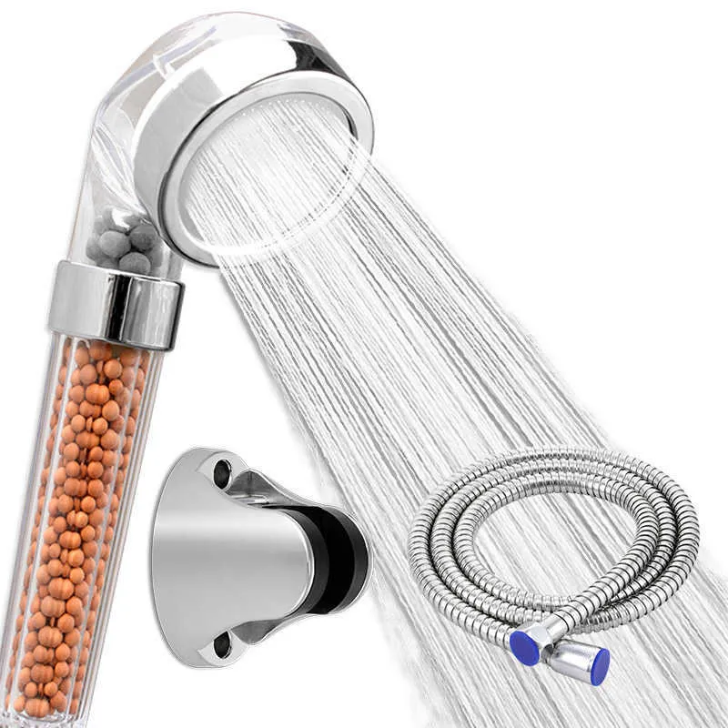 Zhangji Bathroom SPA Shower Head With Anion Filter Ball High-Pressure Health Massage Shower Water Saving & Filtering Impurities H0911