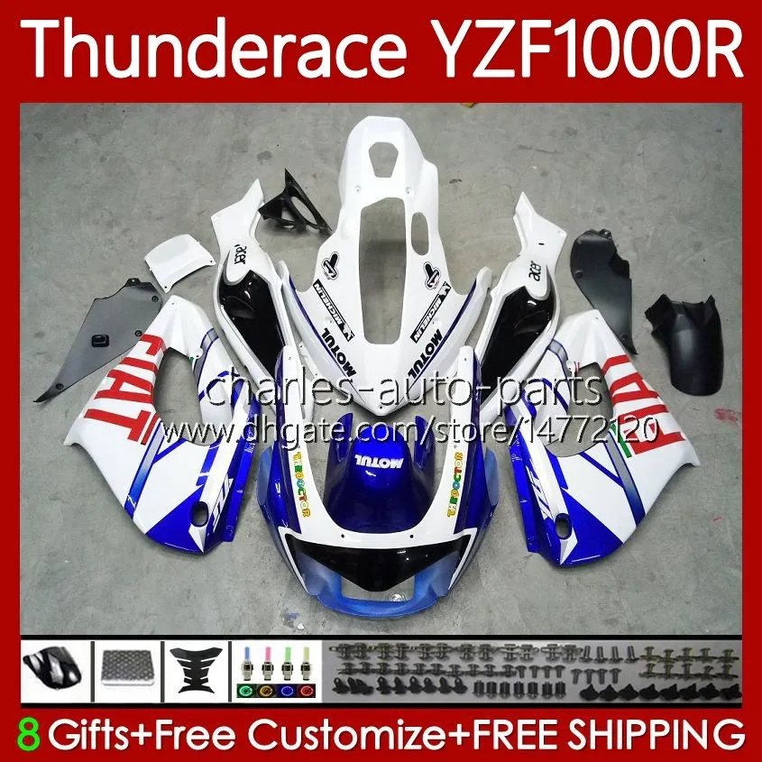 OEM Bodywork för Yamaha Thunderace YZF1000R YZF 1000R 1000 R 96 07 87NO.11 YZF-1000R 1996 1997 1998 1999 2000 2001 2002 2003 2004 2005 2006 2007 Fairing Blue White Blk