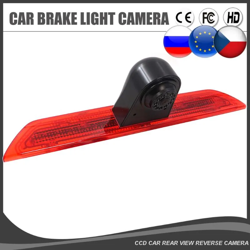 Car Rear View Cameras& Parking Sensors Brake LED Light Reversing Camera For Transit 2014 2021 Backup Reverse Night Vision Water Proof