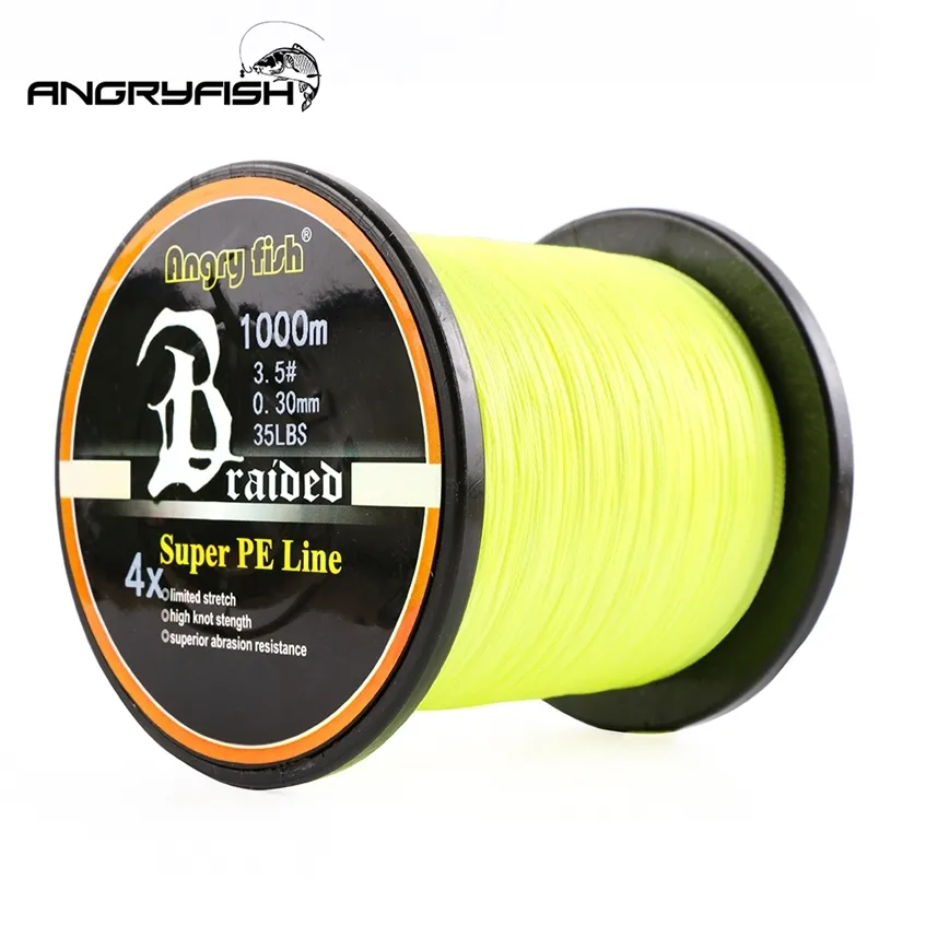 Angryfish 4X 1000M Braided Fishing Line Super PE Strong Strength 12LB 80LB  220225 From Jia09, $10.39