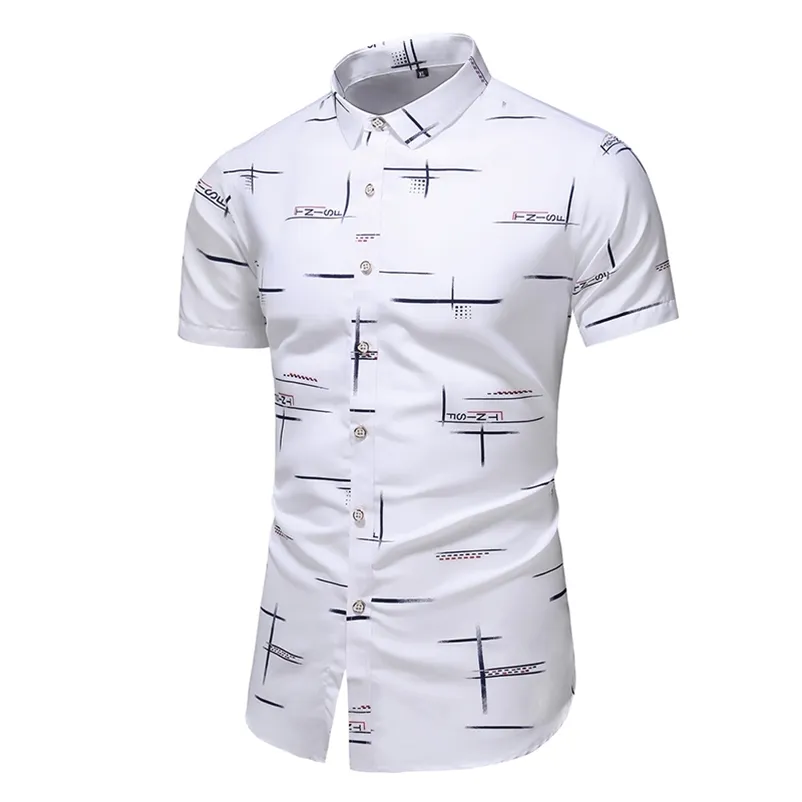 Fashion 9 Style Design Short Sleeve Casual Shirt Men's Print Beach Blouse Summer Clothing Plus Asian Size M-XXXL 4XL 5XL 210708