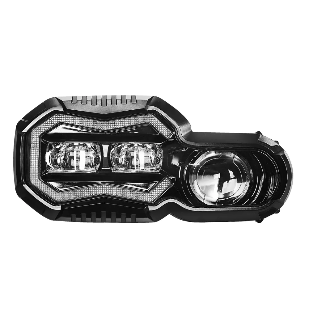 E Mark Approved LED Motorcycle Mirrors Headlamp With Halo And Built In EMC  For BMW F700 F800 GS Replacement Osram Headlight Assembly From Myhongkong,  $257.79