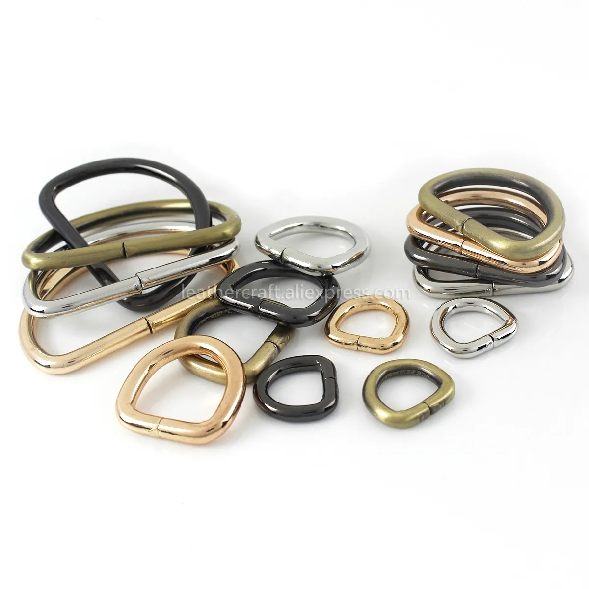 40 Pieces D Rings Rivets for Leather Purse, Gold Ball Studs Rivets D Ring  for Leather Crossbody Purse Craft, Bag Hardware : Amazon.in: Bags, Wallets  and Luggage