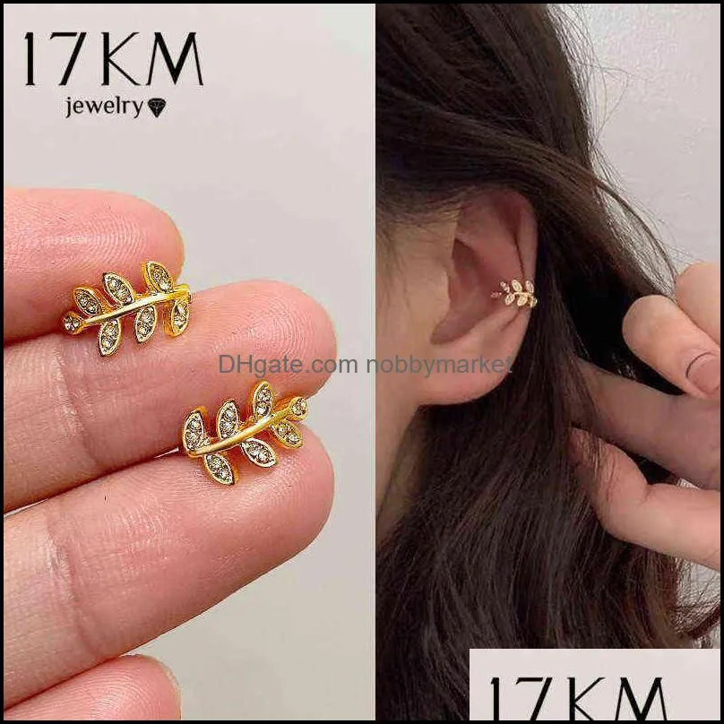 17km Fashion Gold Pearl Ear Clips Cuff for Women Men Non-piercing Fake Cartilage Rings Clip Rings Wholesale Jewelry