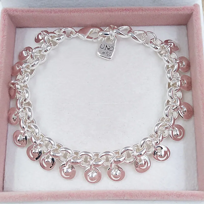 DIY prívesky s uhrančivým okom, šperky UNO de 50 CHAIN, mincové doplnky, náramok pre ženy, náramky, ručne vyrábané retiazky, korálky, korálkové sady, birt_voghion.com