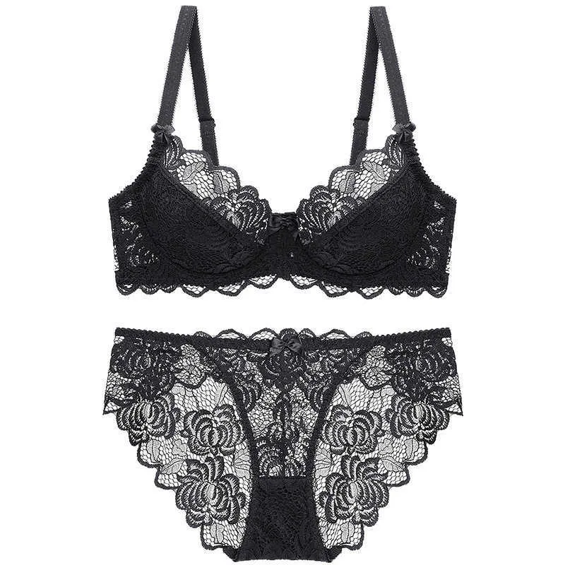 Ultra Thin Lace Bra And Panties Set Back Large Size Womens Lingerie In  Brassieres A D Cup Sizes 95C 95D Q0705 From Sexy_clothes8888, $23.74