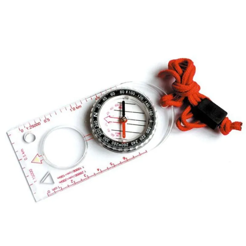 Portable Compass With Ruler Scale For Scout Hiking Camping Boating;  Orienteering Map; Professional Magnifying Compass