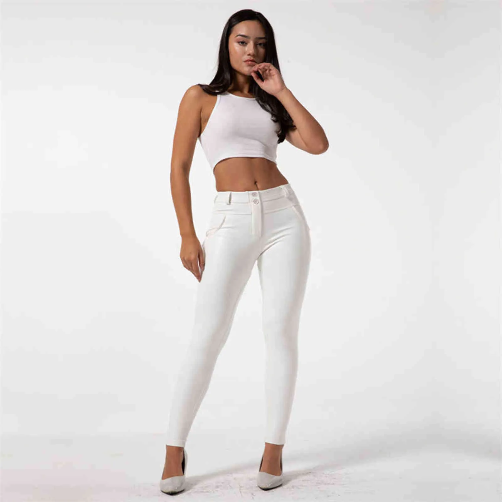 Womens White Fleece Lined Faux Leather Leather Leggings Instagram Warm Push  Up Winter Legging In Solid Colors By Shascullfites 211117 From Kong01,  $31.65