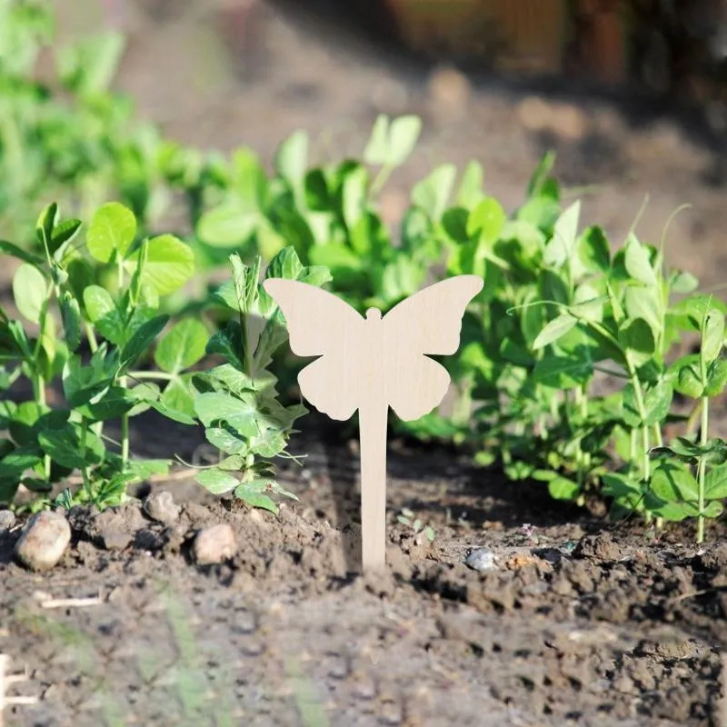 Autres fournitures de jardin 10 pièces panneau en bois étiquette de plante étiquette de jardinage créative peut écrire Pot ornement fée décorative rapide