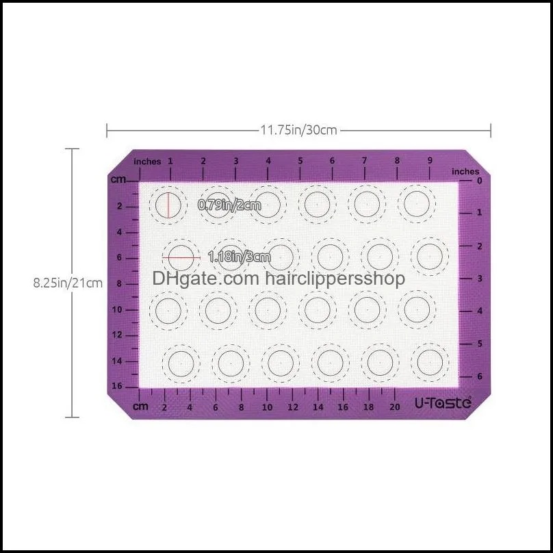 Rolling Pins & Pastry Boards U-Taste Silicone Baking Mat Large For Cake Cookie Macarons Pad Non-Stick Cooking Dough Kitchen Tools
