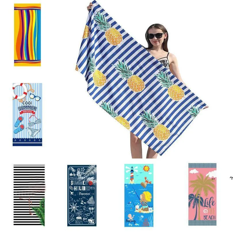 new Beach Towel Ultra Soft Microfiber Beachs Towels For Adults Personalized Super Absorbent Quick Dry Pool Towel EWB7990