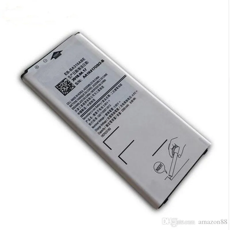 Höga ersättningsbatterier för Samsung Galaxy A3 Edition A310 A310F A310M A310Y A310F/DS Duos EB-BA310ABE 2300MAH