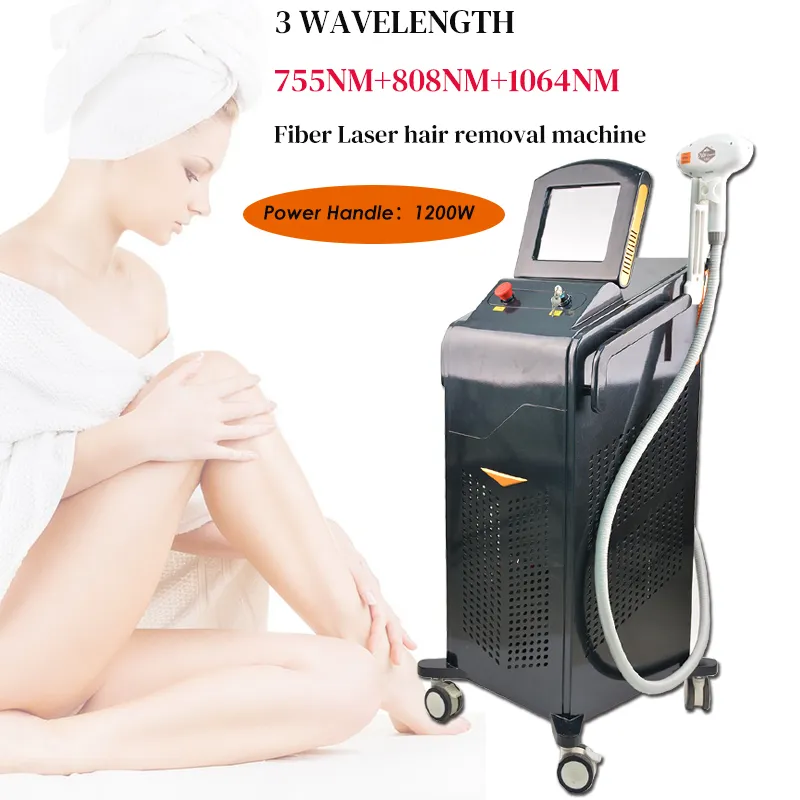 20 miljoen shots Dark Skin Hair Removal Laser 755/808 / 1064nm Grotere Spot Size Permanente Diodelaser Alexandrite