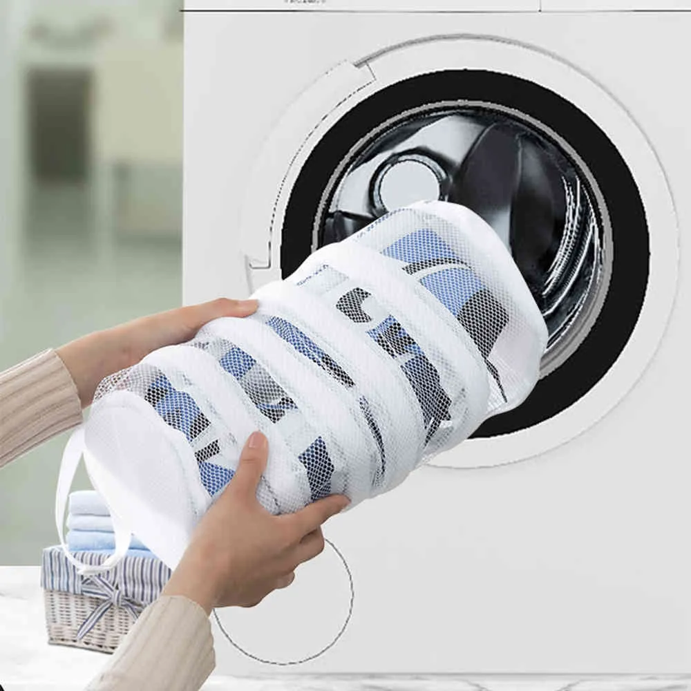 1pcs 마른 운동화 메쉬 세탁소 홈 옷을 사용하여 그물 가방 신발을 씻는 가방 보호