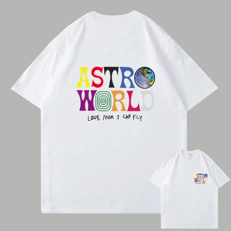 Basket T-shirt för män Designer Män Kvinnor Sommar Kortärmade T-shirts Man Mode söta tecknade tshirts ASTROWORLD Toppar T-shirts Kläder