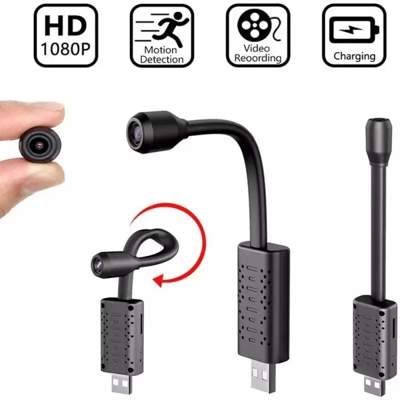 V380 USB Mini WiFi-kamera Hemövervakning IP 1080p Motion Detection Micro Camcorder Small Vioce Audio DVR-inspelare U21