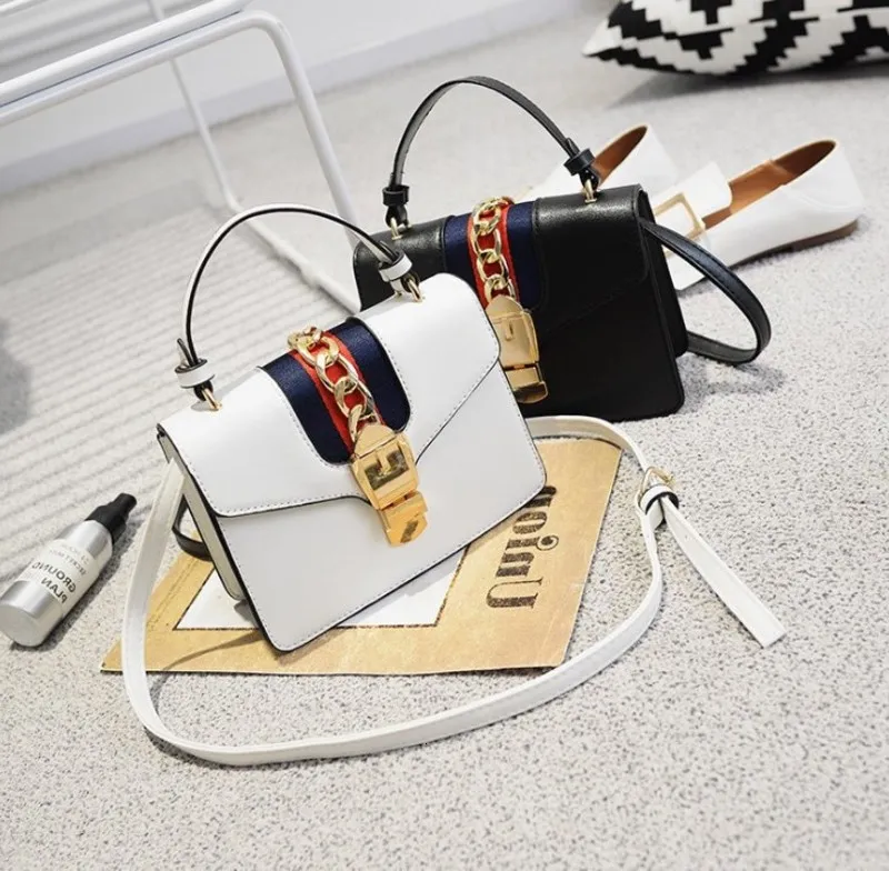 Bags Mini. Pattern. Handbags. Pu. 2019. Alloy. Handbag. Small. Bags. Leisure White Black. Bags.totes. Antirust Pnvo