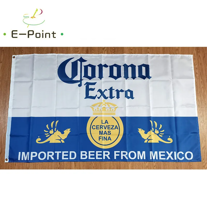 Corona إكسترا البيرة العلم 3 * 5ft (90 سنتيمتر * 150 سنتيمتر) بوليستر أعلام راية الديكور تحلق المنزل حديقة هدايا احتفالية