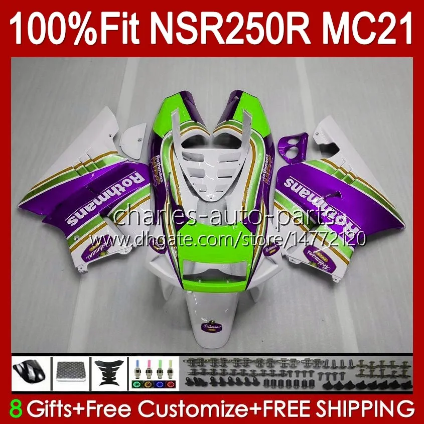 Injeção para Honda NSR 250R NSR250 NSR 250 R 90 91 1992 1993 103HC.131 Roxo Branco NSR250R MC21 PGM3 NSR250RR 1990 1991 92 93 Fairing do OEM