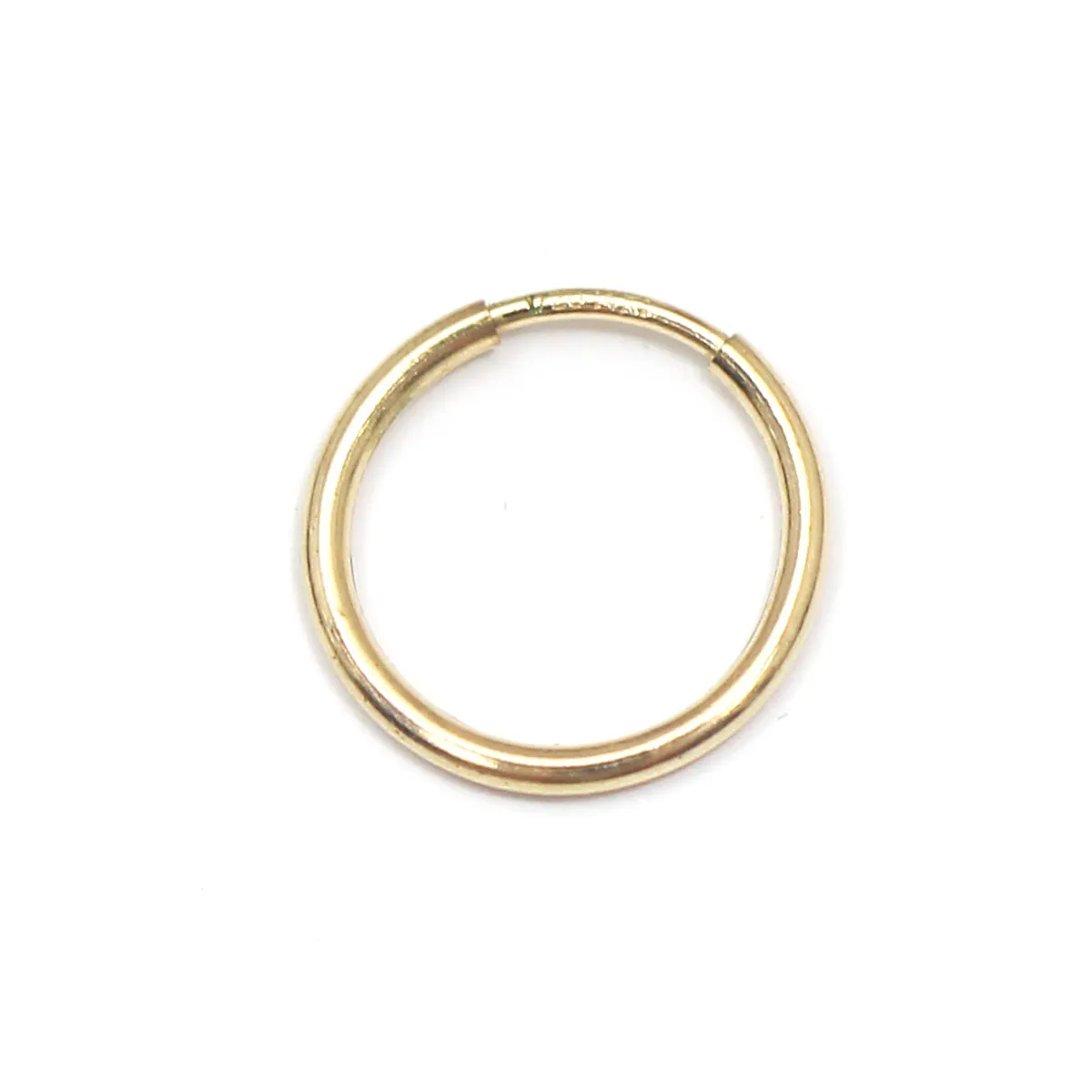 Beadsnice 14K guldfyllda ändlösa hoop örhängen unisex metall smycken