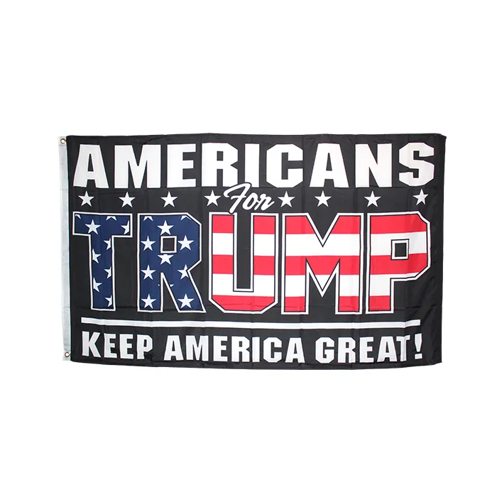 Drapeaux américains pour Trump 3x5ft bannières en Polyester 100D intérieur extérieur couleur vive de haute qualité avec deux œillets en laiton