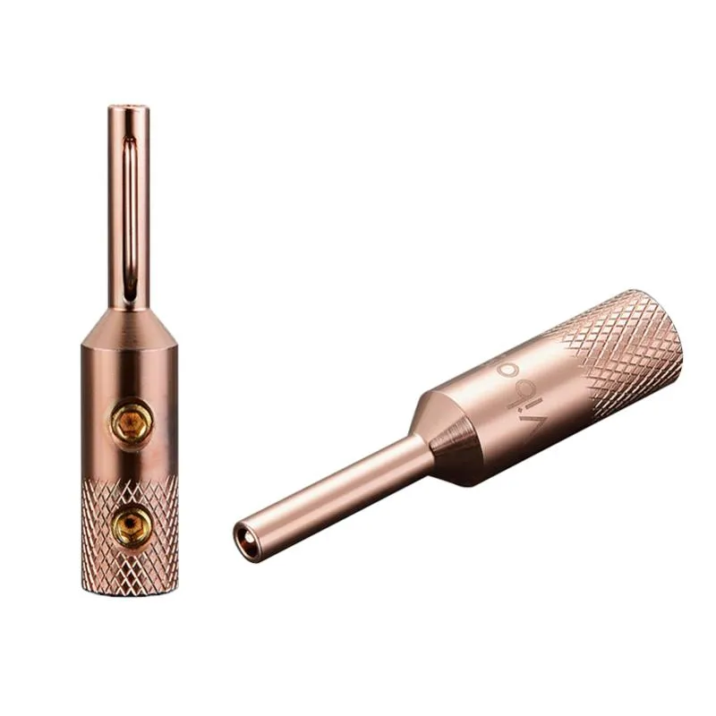 Smart Power Plugs Viborg Hi-END 4Pcs VB401 Speaker Cable Pure Copper Banana Rhodium Plated Audio Style Plug