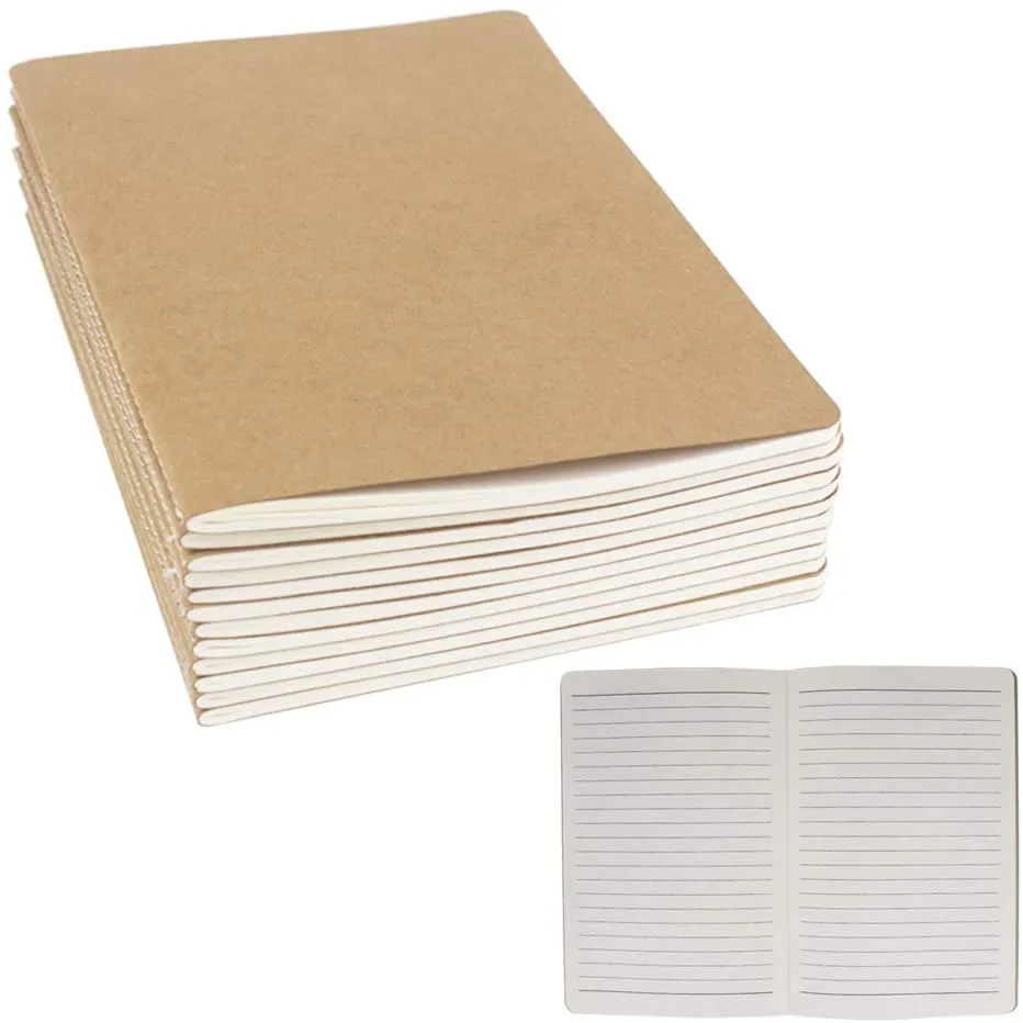 Wholesale Travel Friendly Brown Blank Kraft Paper Notebook With Thick