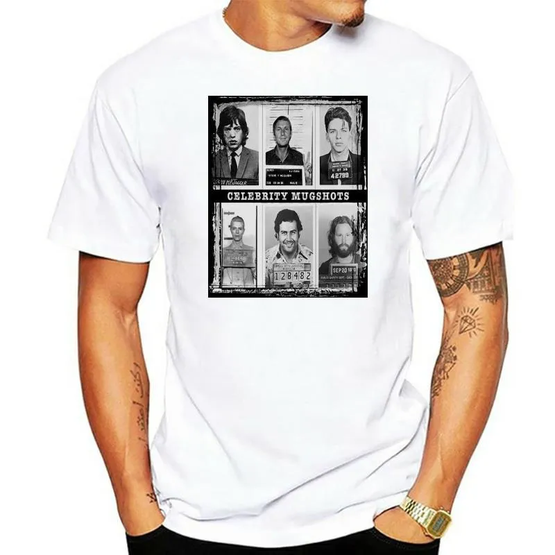 Męskie koszulki Celebrity Kubek S Pablo Escobar Retro Cool Vintage Unisex White T Shirt B41 EST 2021 Mężczyźni Moda Drukuj Summer T-shirt