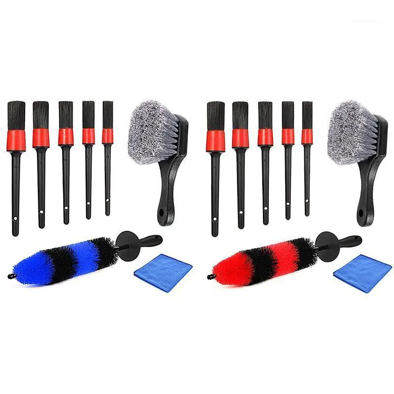 Car Beauty Brush Set Wheel And Tire Rim Cleaning SpaceDetail Short
