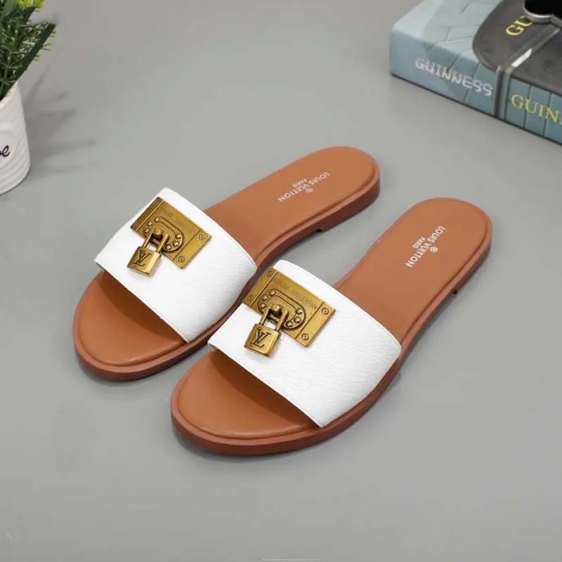 Classics Sandals Luxurys Designers Louis Vuitton LV Pantoufles Diapositives  Floral Brocade Engrenages Basculements Femmes Sansal Beach Causal Santeau